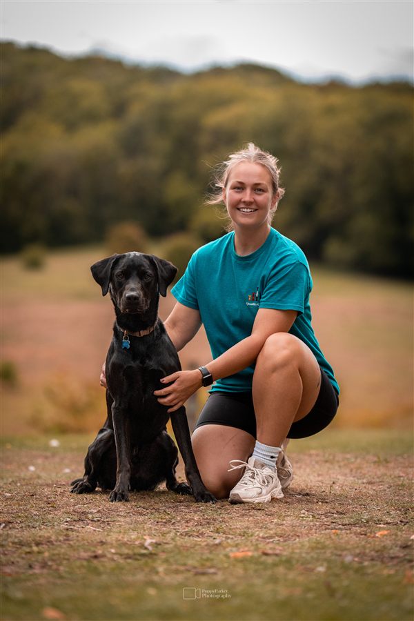 Molly, trainer with her labrador Rocco